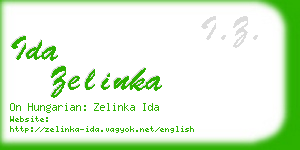 ida zelinka business card